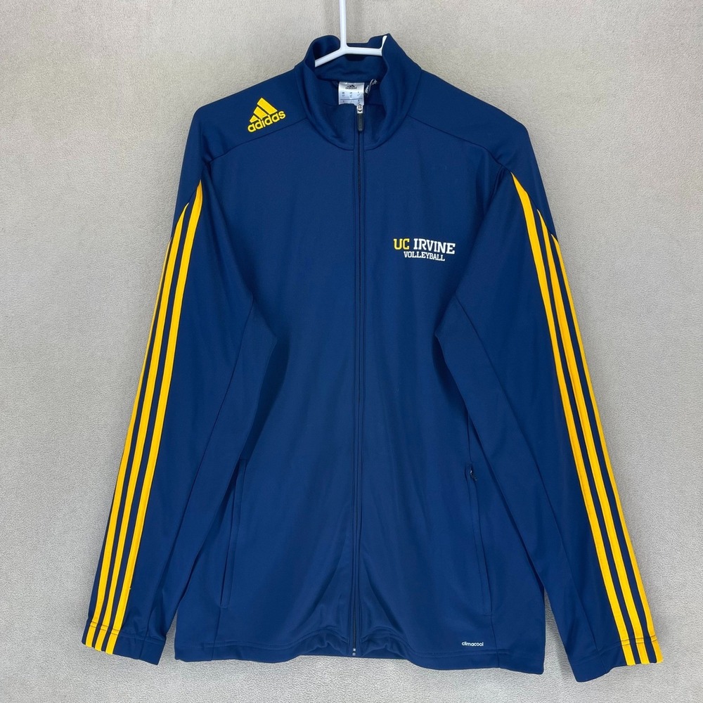 UC Irvine Adidas Jacket Mens LT Blue NCAA Volleyball ClimaCool EUC